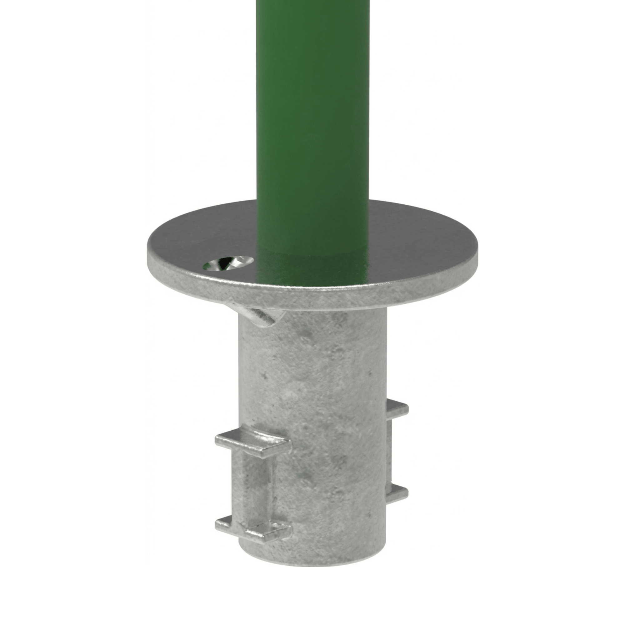Rohrverbinder Bodenhuelse Ø 33-7 – 48-3 mm - Temperguss verzinkt - 134-134