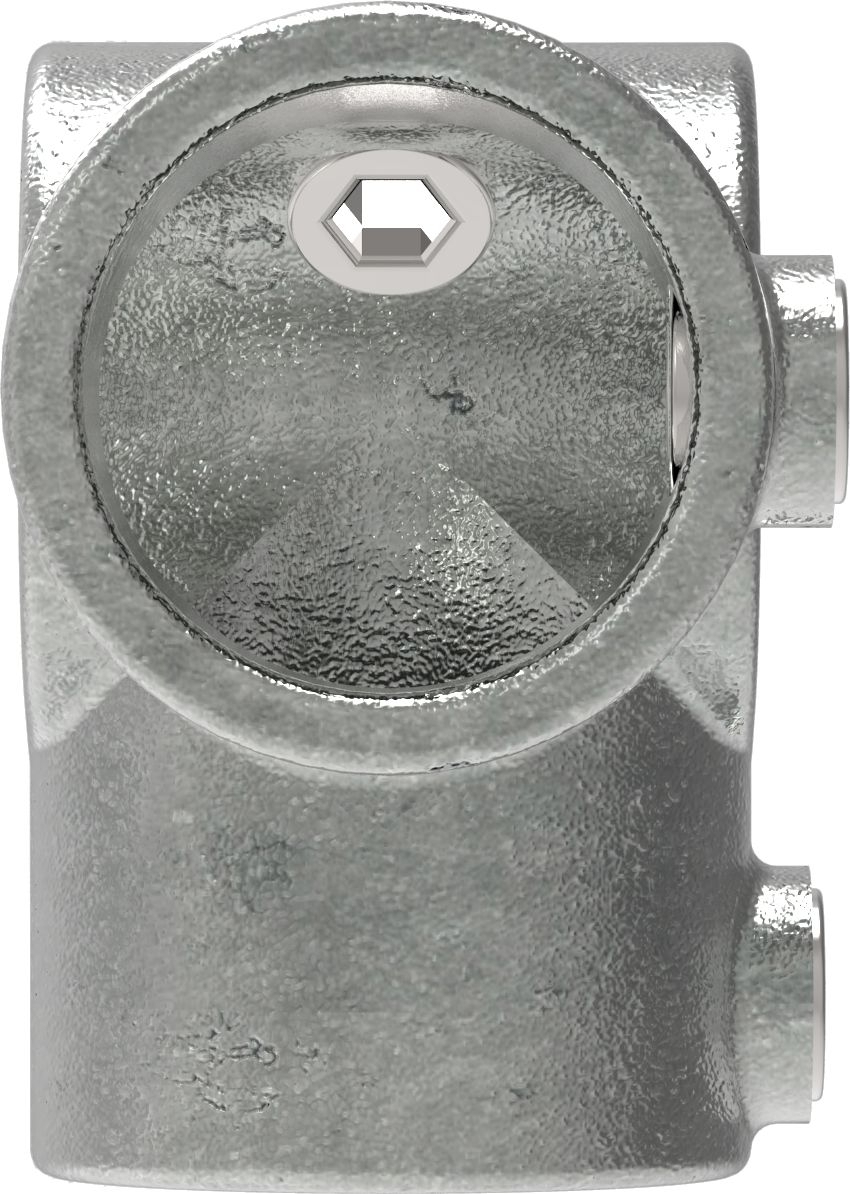 Rohrverbinder - Eckstueck durchgehend - 116A27 - 26-9 mm - 3-4- - Feuerverzinkt u. Elektrogalvanisiert-116A27