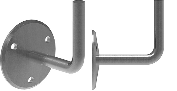 Handlaufhalter - mit Ronde 70x4 mm - zum Anschweissen - Stahl S235JR- roh-30-1400.8