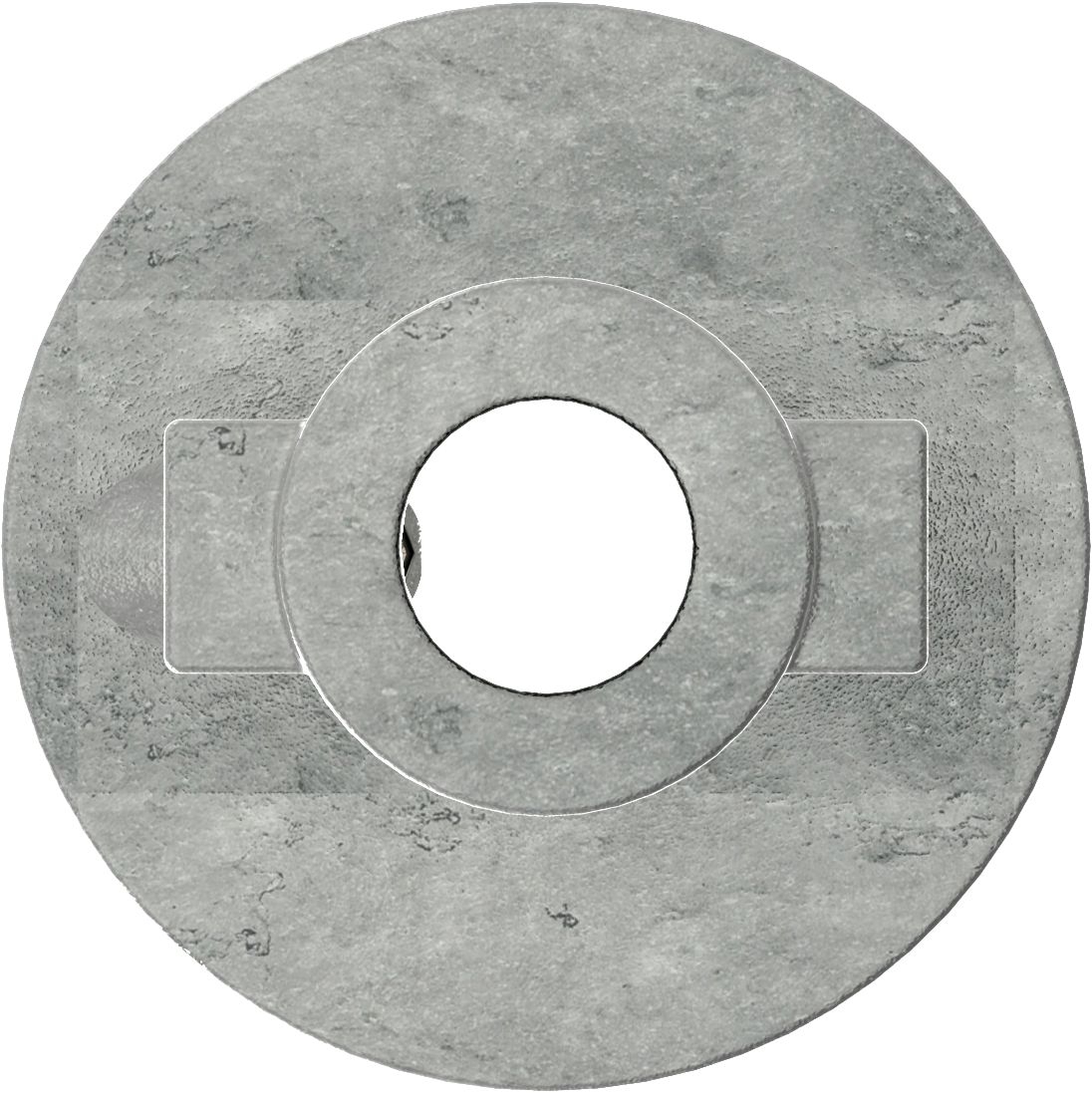 Rohrverbinder Bodenhuelse Ø 48-3 mm -1 1-2- - Temperguss verzinkt - 134D48-134D48