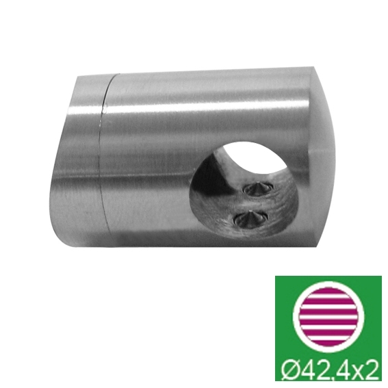 Fuellstabhalter Edelstahl AISI 316 fuer Stab d12 mm Pfosten D42-4 mm geschliffen-89-11A140831042-A.4