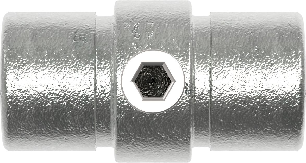 Rohrverbinder Verbindungsstueck innen Ø 48-3 mm -1 1-2- - Temperguss verzinkt - 150D48-150D48