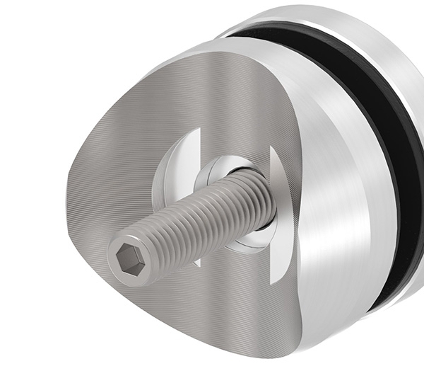 Glaspunkthalter Ø 52 mm fuer Anschluss- flach - Ø 48-3 mm V2A - V4A-10-GPH52-5.1