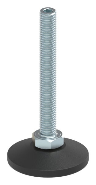 Stellfuss Kunststoff-Stahl Fuss-Ø 48 mm M10x80 mm mit Innensechskant-88-11190-M1080.48