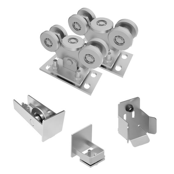 Beschlagset freitragendes Schiebetor Edelstahl V2A fuer 80x80 mm bis 500 kg-89-11SV80X80ECOINOX-A.4