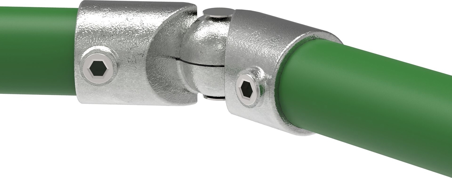 Rohrverbinder Eckstueck verstellbar Ø 42-4 mm -1 1-4- - Temperguss verzinkt - 125HC42-125HC42