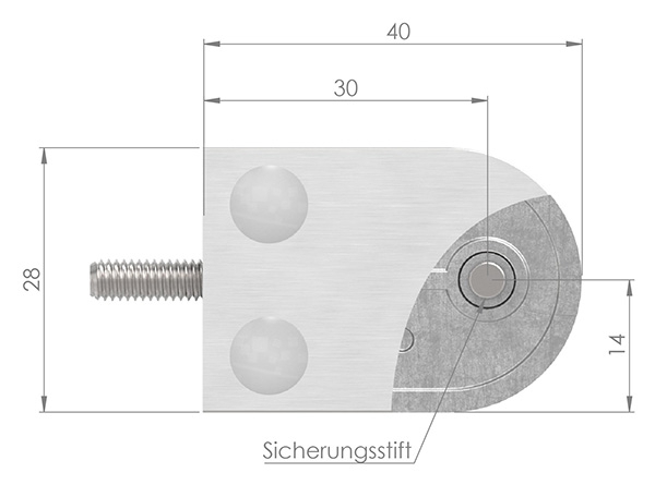 Glasklemme 40x28x17-4 mm Flach- fuer 2-0 mm Blech-10-MODELL16-1.2