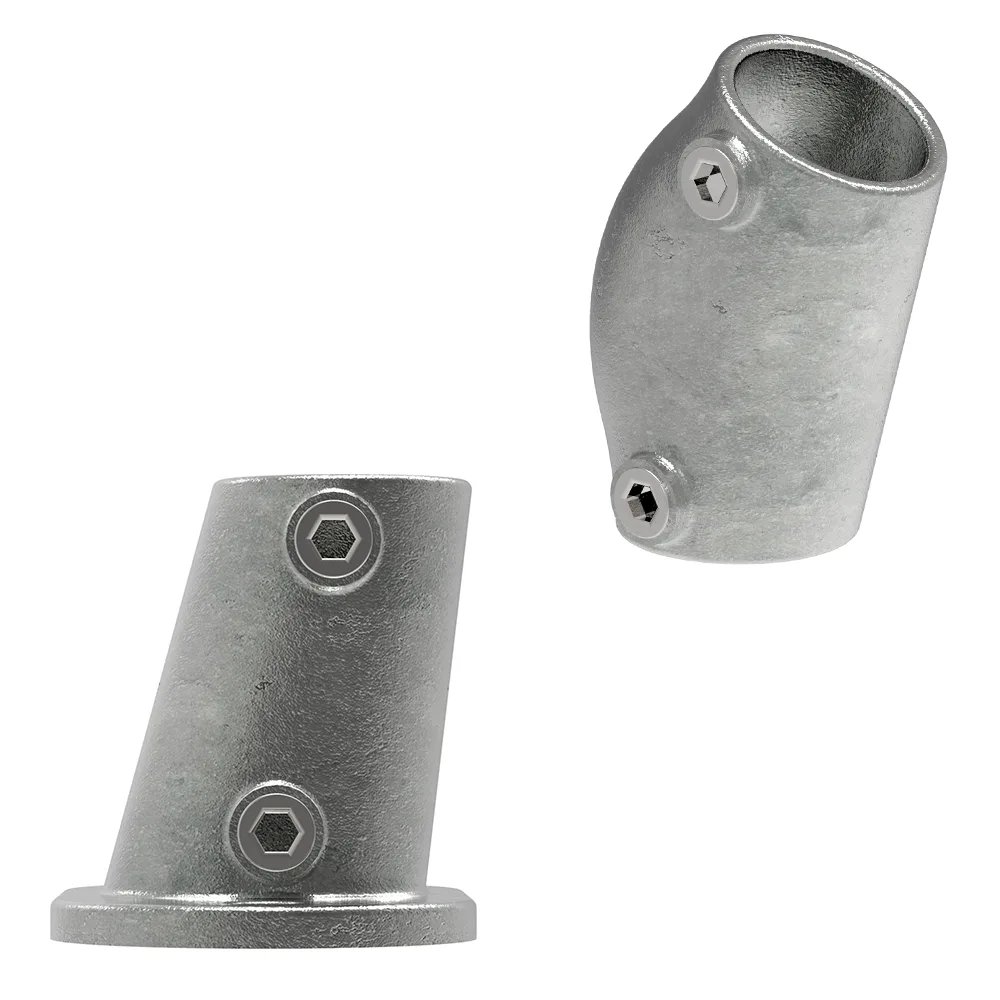 Malleable cast iron pipe connector | Adjustable angle