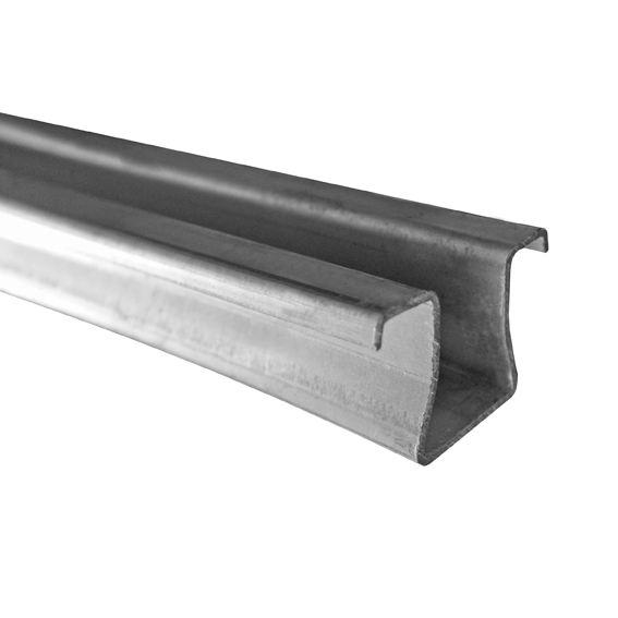 Bodenlaufschiene Stahl verzinkt L=6000 mm Materialstaerke 3 mm U-Rille-89-11H59ZN6000-A.4