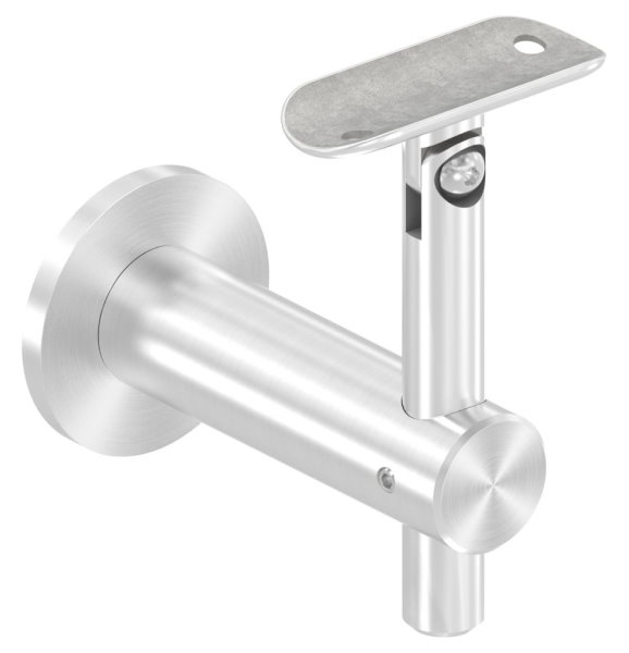Handlaufhalter V2A fuer Rohr 42-4 mm- Wandabstand 80 mm- Ronde Ø 50 mm- mit Gelenk-11-2067.4