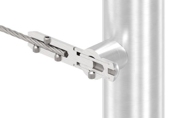 Seilhalter zum Schrauben und Spannen - Fuer Seil Ø 5 mm - V2A-11-2842.4