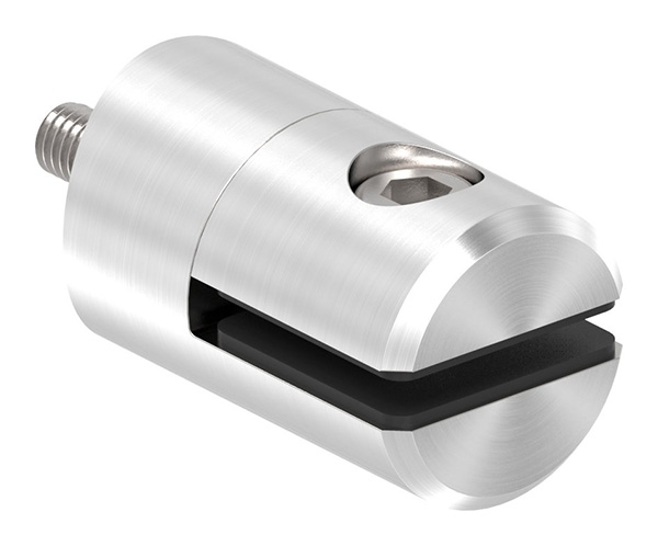 Blechhalter - Plattenhalter Ø 25 mm Edelstahl V2A – Anschluss 60-3 mm inkl- Schrauben - Gummieinlage-12-2104.4