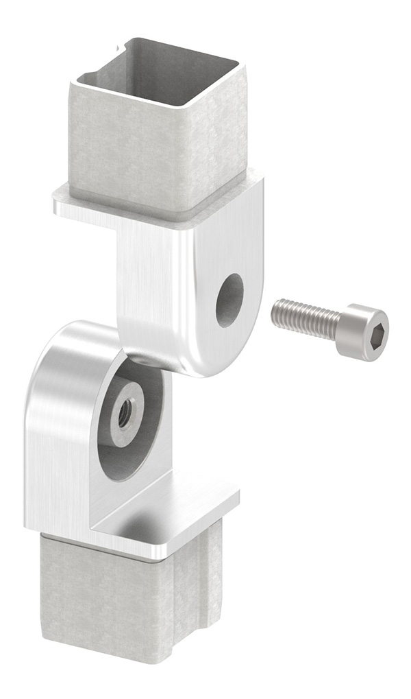 Gelenkverbinder V4A fuer Rohr 40x40x3 mm steckbar-88-1110114040.3
