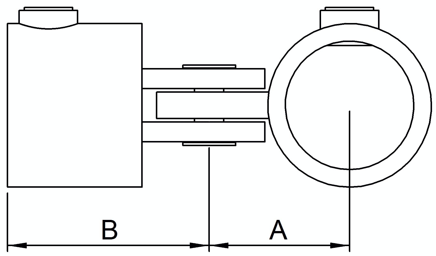 Rohrverbinder Gelenkstueck einfach Ø 17-2 mm -3-8- - Temperguss verzinkt - 173S17-173S17