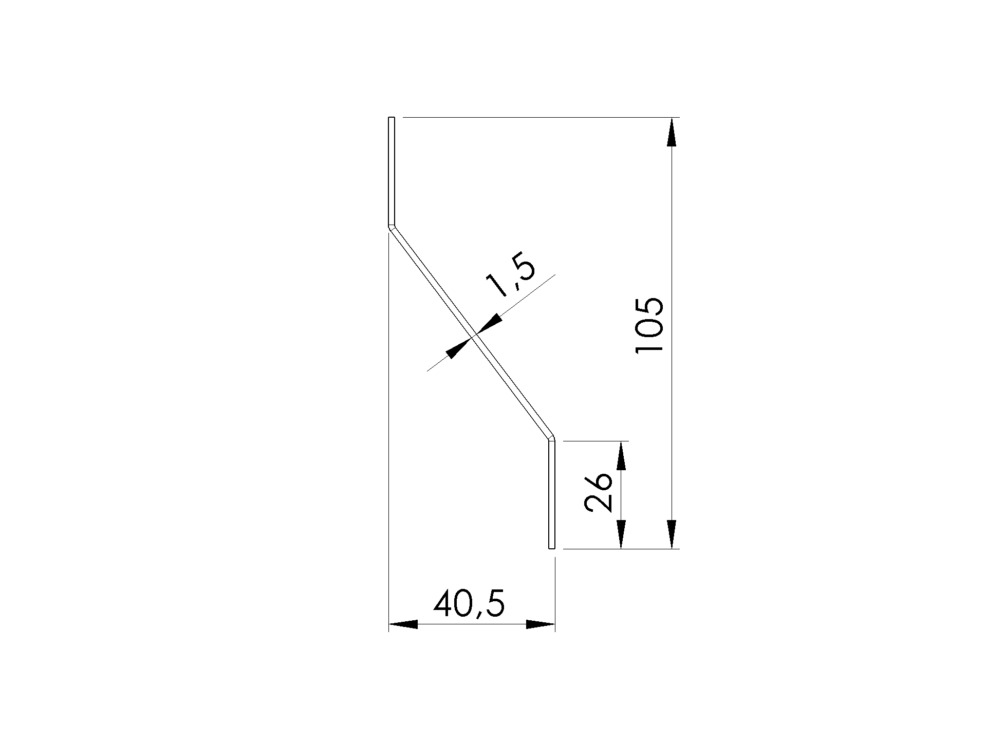 Zaunjalousie Stahl verzinkt 40x105x2000 mm- 1-5 mm-89.ZNL3S40X1052000N