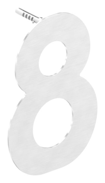 Hausnummer 8 - klein - Masse- 110 mm x 150 mm - V2A-11-8058.4