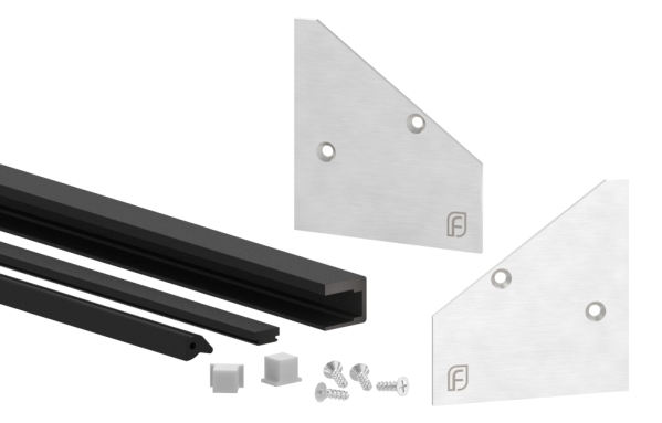 Montage-Set Glas 17-52mm eleganza canopy- fuer  L=1405mm-88-11VDE-GU-1400.17