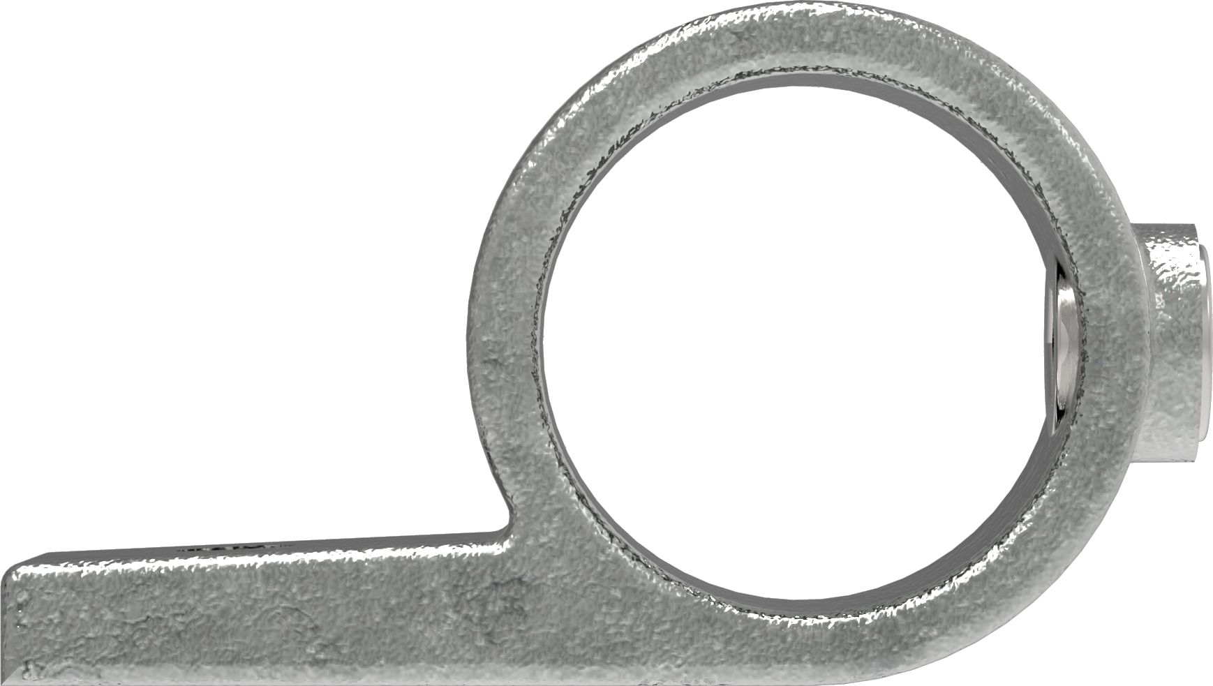 Rohrverbinder - Befestigungsring mit Flansch 1 Bohrung - 199D48 - 48-3 mm - 1 1-2- - Feuerverzinkt u. Elektrogalvanisiert-199D48