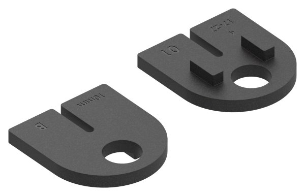 1 Paar Gummis zu Glasklemme 63x45x30 mm AbZ fuer 10 mm Glas ESG-10-2410.0