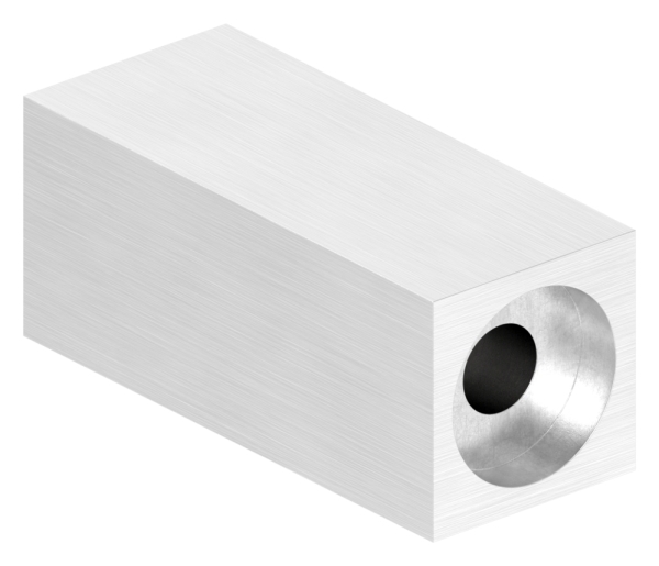 Rohrabstandshalter eckig 25 x 25mm - fuer gerade Flaechen-88-1151185.240