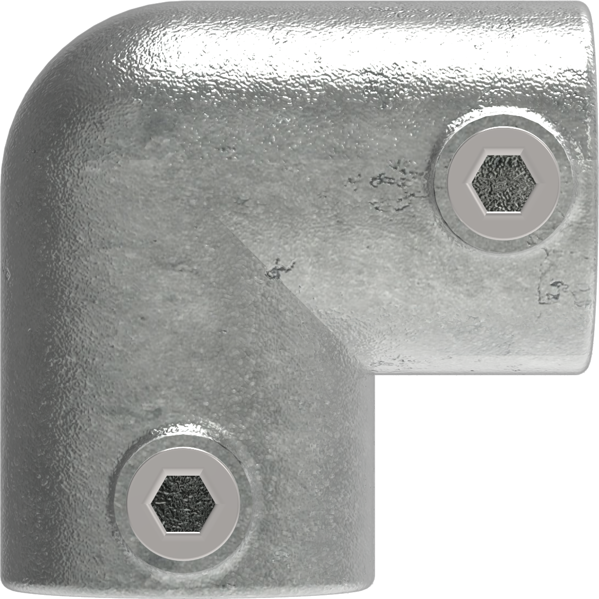 Rohrverbinder Bogen 90° Ø 48-3 mm -1 1-2- - Temperguss verzinkt - 125D48-125D48
