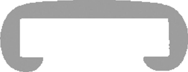 Kunststoffhandlauf fuer 30 x 8mm- weissaluminium- 25 Meter-88-11F308.011