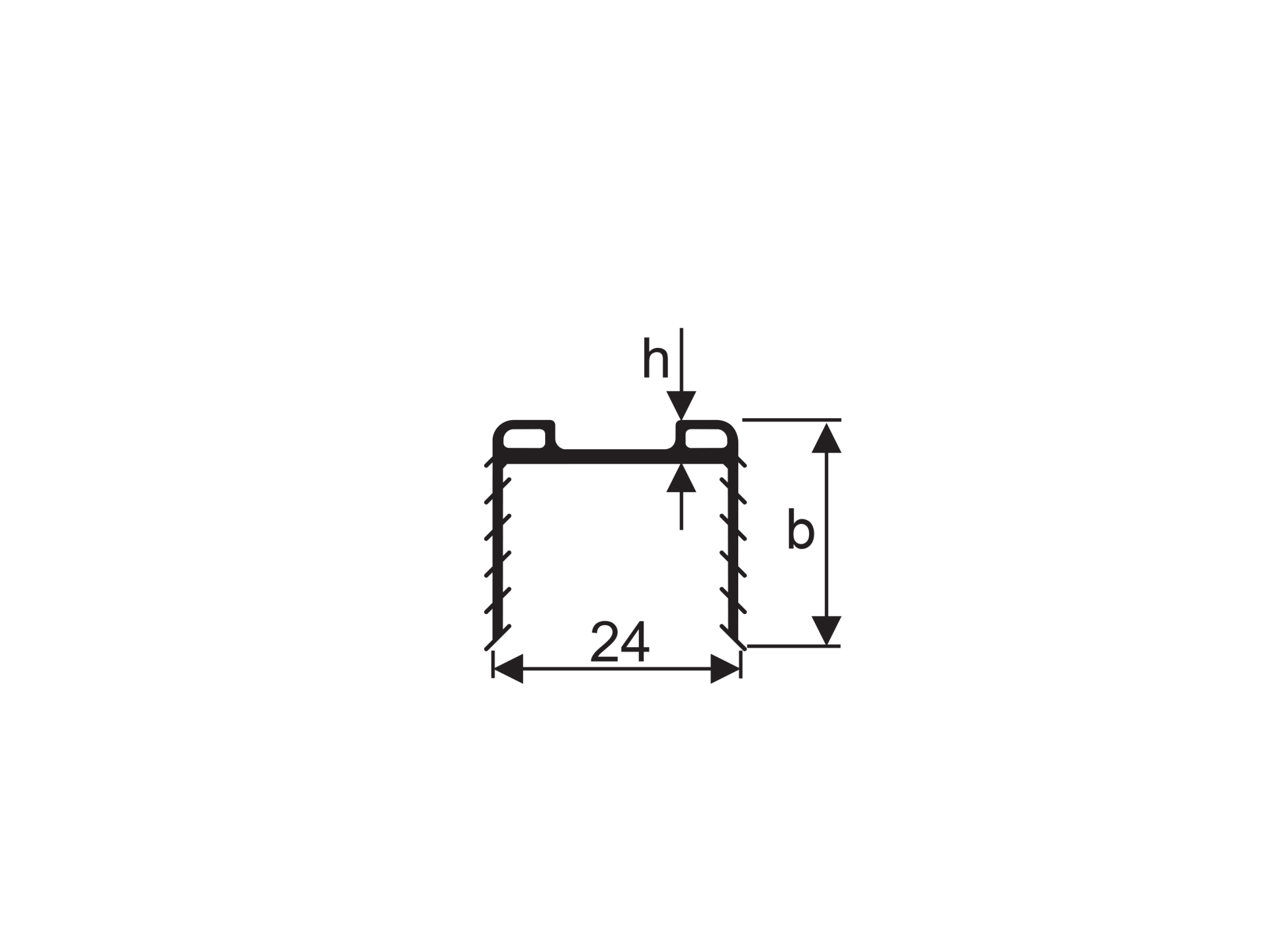 Nutrohr-Glasdichtung EPDM fuer Glas 20-76-21-52 mm schwarz 6000 mm-89-11A195042216000-A.4