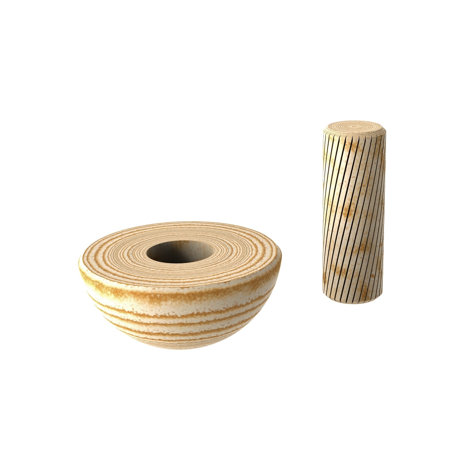 Handlauf-Endkappe Buchenholz fuer Ø 42 mm- halbrund- roh-89-11WBD42G2-A.4