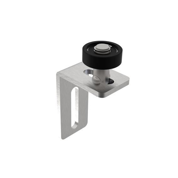 Fuehrungswinkel mit Kunststoffrolle Edelstahl V2A H=115mm B=40mm geschliffen-89-11H853-A.4