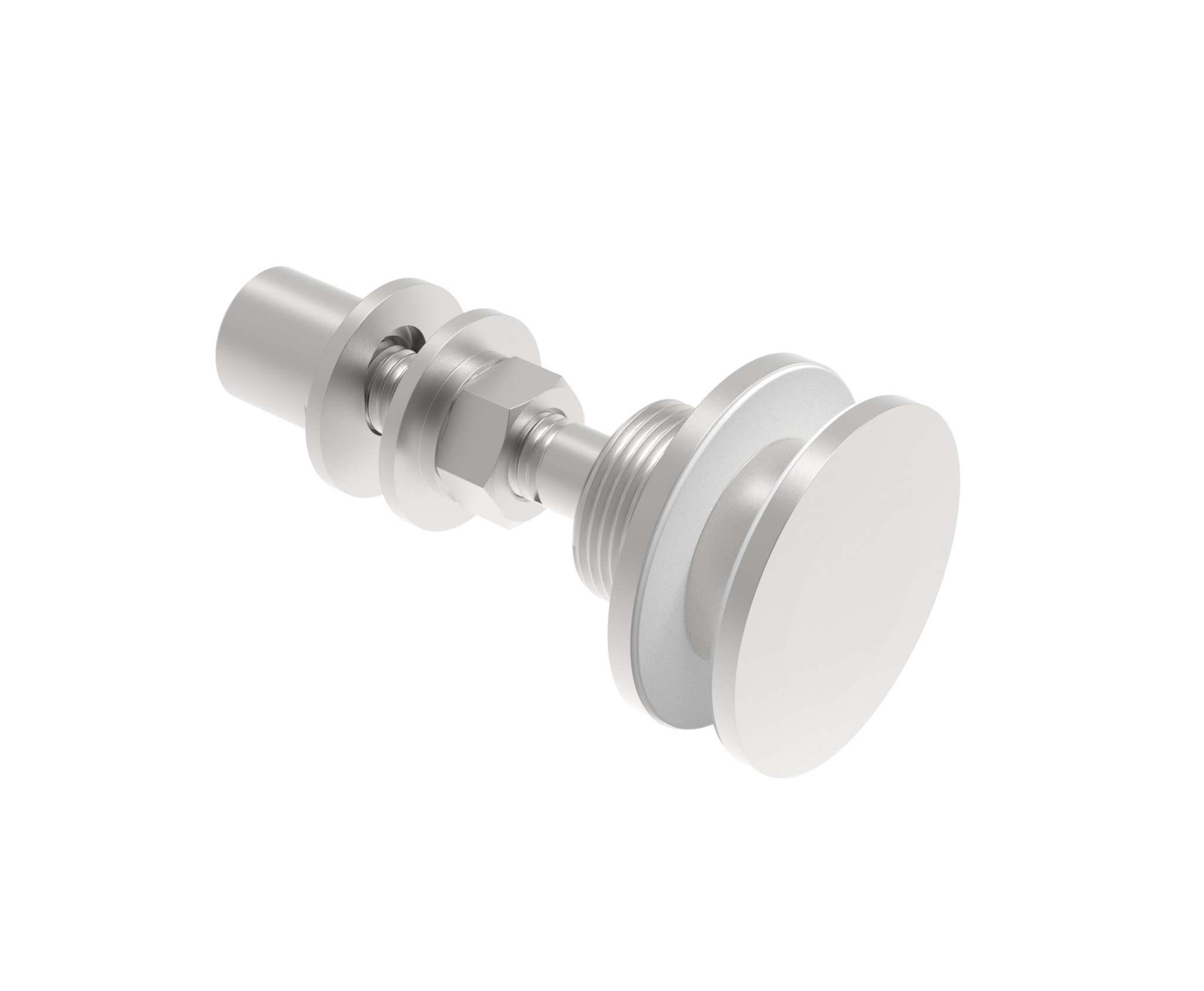 Edelstahl Glashalter Punkthalter Kugelgelenk fuer Fassade AISI 304 geschliffen-89-11GS304ZAR55-A.4