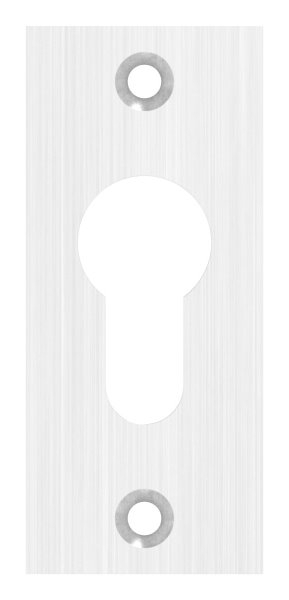 Zylinderrosette- eckig- 32 x 74 x 6mm- V2A-88-1115201.240