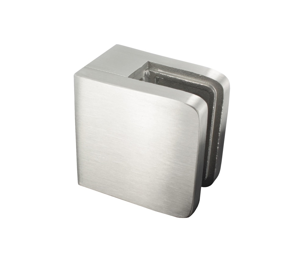 Glasklemme 45x45x27 mm Flach - gerade- fuer 10-76 mm VSG Glas-18-21-0.11