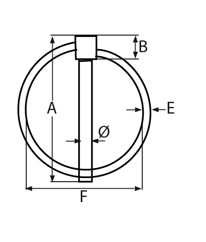 Klappsplint mit Ring Innendurchmesser- 39 - 43-4 mm V4A - Verkauf in VPEs-66-64-411.814076