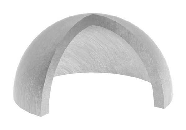 Halbhohlkugel Ø 30x2-0 mm V2A ungeschliffen-11-4082.4