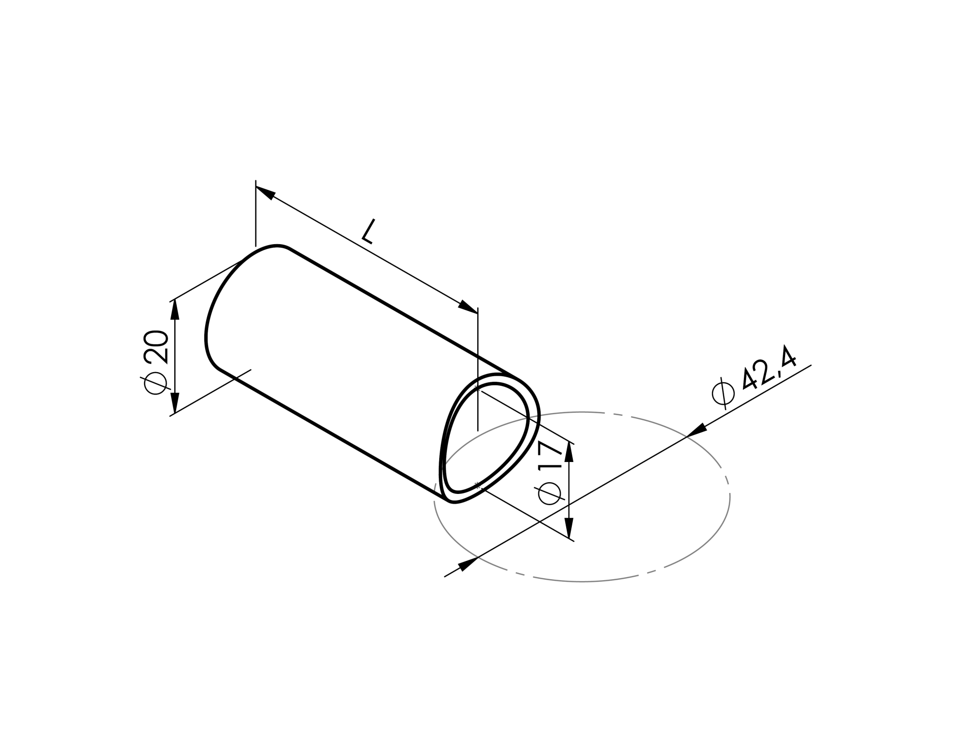 Distanzhuelse Edelstahl AISI 304 25 mm lang geschliffen-89-11A01225-A.4