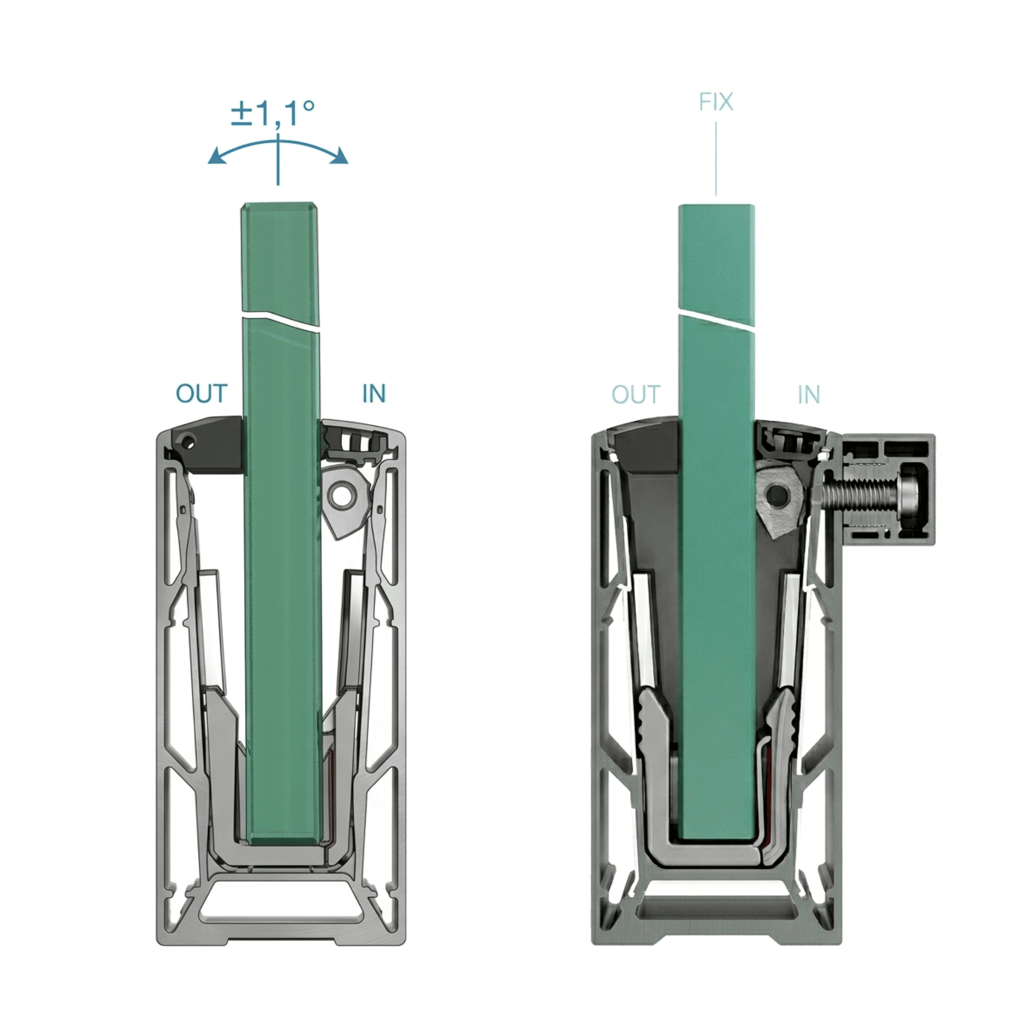 Adjustable glass profiles