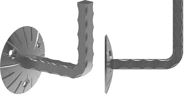 Handlaufhalter - mit Ronde 70x4 mm - zum Anschweissen - Stahl S235JR- roh-30-1410.8