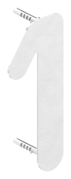 Hausnummer 1 - klein - Masse- 110 mm x 150 mm - V2A-11-8051.4