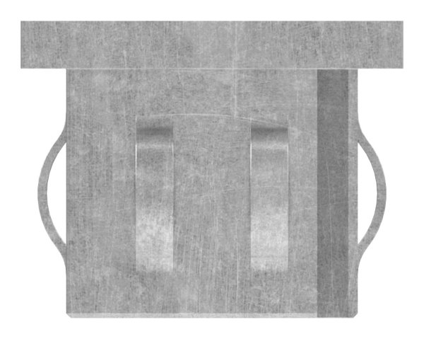 Stahlstopfen flach - mit M8 - fuer Rohr 40x40x2-0-3-0 mm - Stahl S235JR- roh-30-2950.8