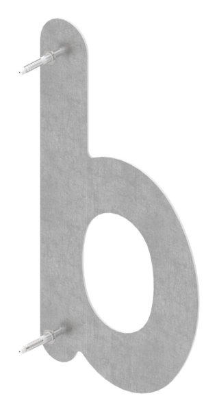 Buchstabe d - gross - Masse- 200 mm x 300 mm - V2A-11-8077.4