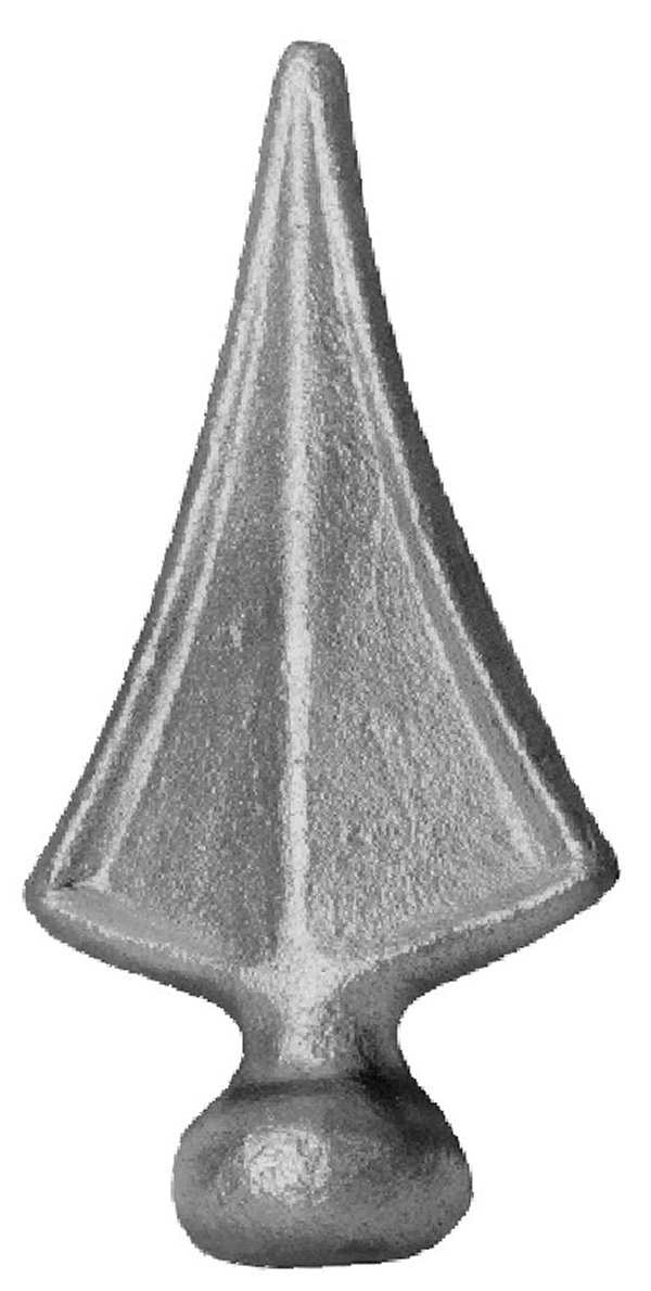 Zaunspitze - Hoehe- 125 mm - Material- Ø 30 mm - Stahl S235JR- roh-30-2549.8