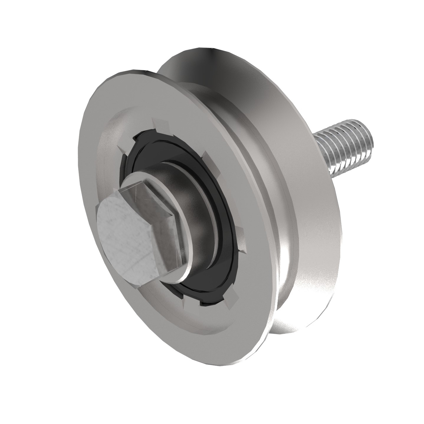 Schiebetorrolle Stahl verzinkt  60 mm mit V-Rille fr Tore bis 200 kg-89-11H06V60-A.4