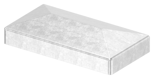 Pfeilerbedecker - fuer Rechteckrohr - Masse- 60x30 mm - Stahl S235JR- roh-30-2433.8