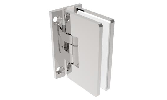 Glastuerscharnier Messing Glanz fuer Glas-Wand 8-10mm- mit Stoppfunktion-89-11GSMSDB10001PCR-A.4