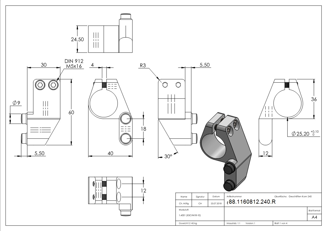 Stopper rechts fuer Einzelrollwaegen-88-1160812-240.R