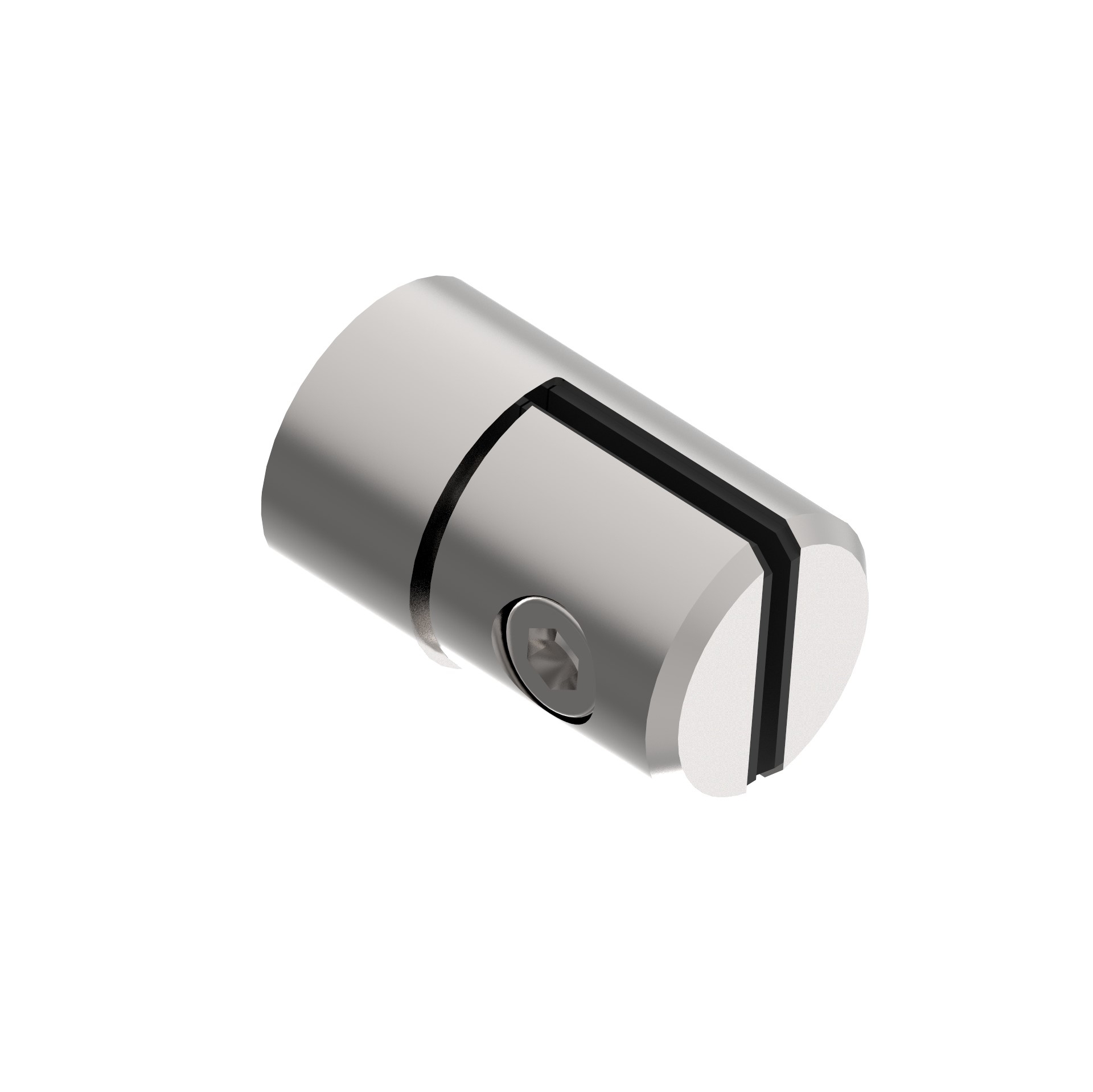 Blechhalter - Plattenhalter Ø 25 mm Edelstahl V2A – Anschluss flach - gerade ohne Befestigungsschraube-12-2100-A.4