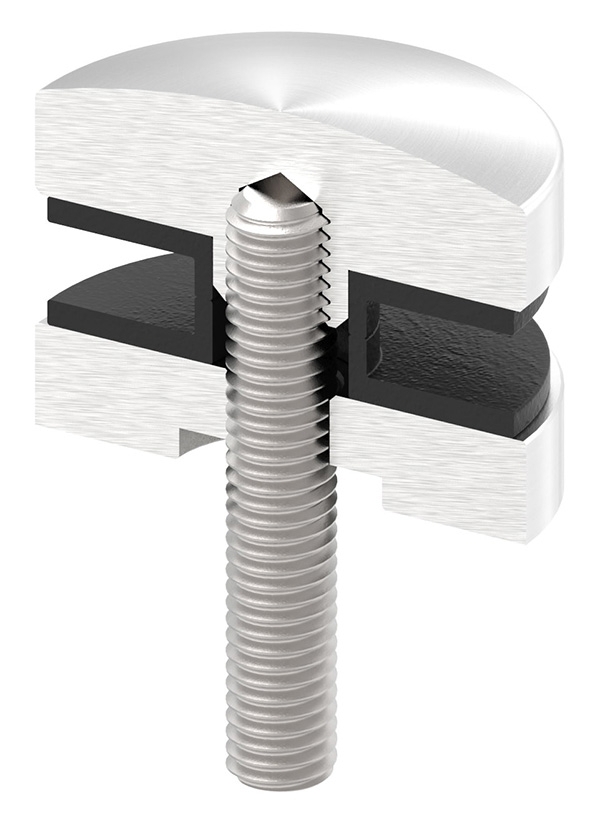 Glaspunkthalter Ø 40 mm- V2A- Anschluss- Rohr Ø 42-4 mm-88-1160231.240