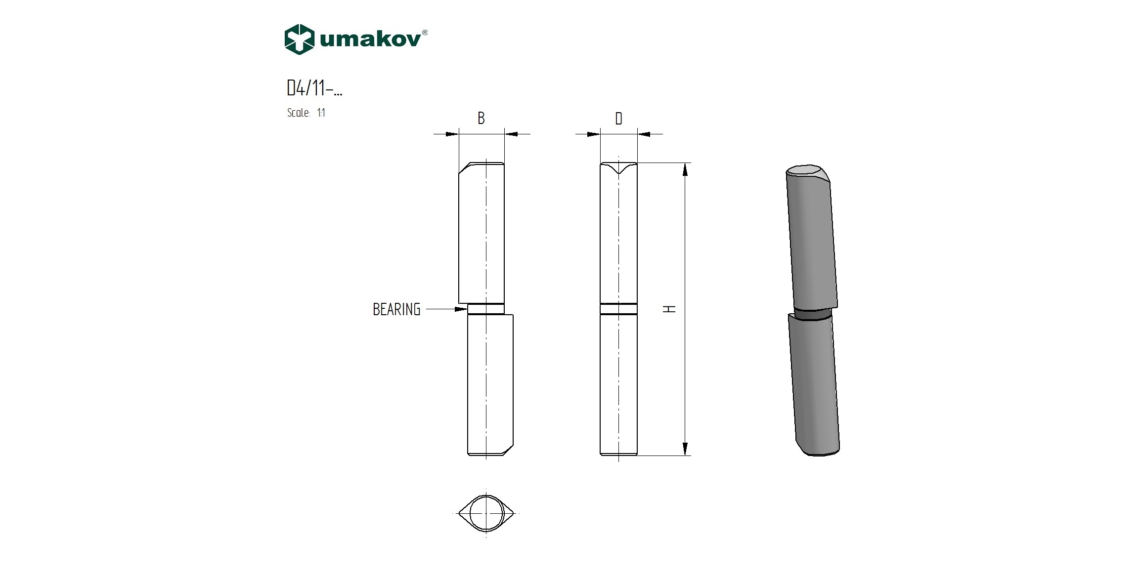 Anschweissband 2-teilig Stahl roh Ø 12 mm L = 80 mm fuer 40 kg Torgewicht-89-11D41180-A.4