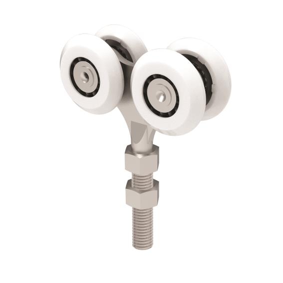 Vierraedriger Rollenapparat Stahl verzinkt fuer Profil 33x34 mm M8 bis 60 kg-89-11H0833X34NYLON-A.4