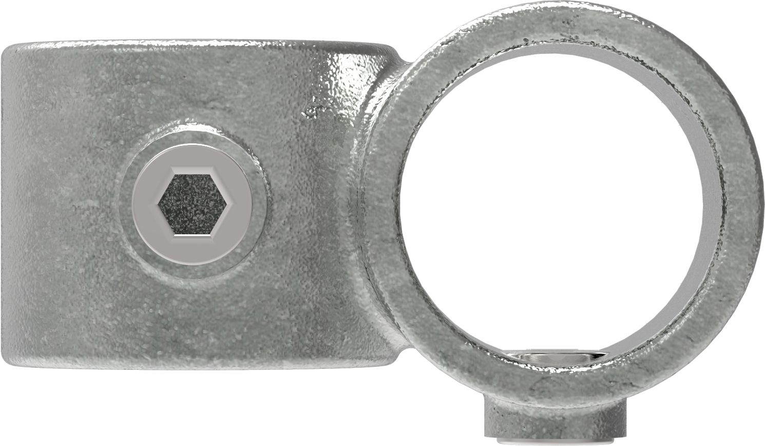 Rohrverbinder - Kreuzstueck vorgesetzt 90° - 161C42 - 42-4 mm - 1 1-4- - Feuerverzinkt u. Elektrogalvanisiert-161C42